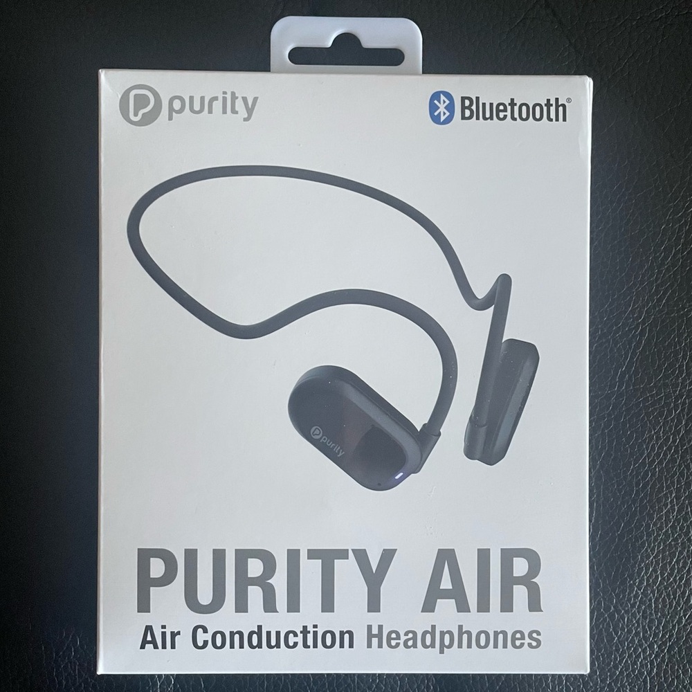 NWT Purity Air - Air Conduction Headphones Bluetooth Black